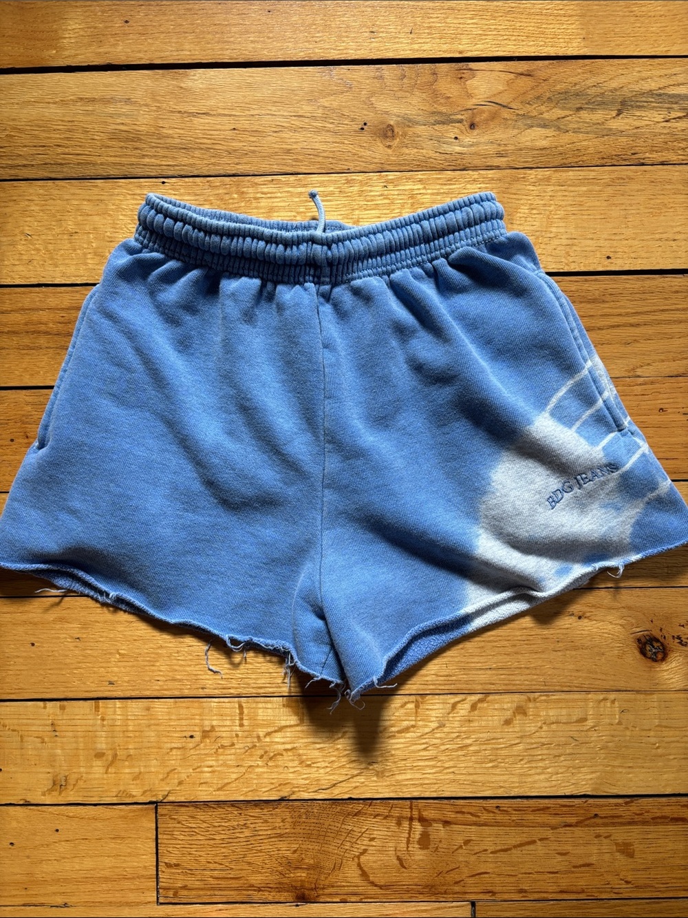 BDG Light Blue Tie-Dye Athletic Shorts